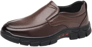 Men's Comfortable Relaxed Fit Lightweight Breathable Arch Support Cushioned Walking Shoes Business Casual Slip On Loafers Orthopedic Dress Shoes Comfort Fashion Driving Shoes Work Flats for Male