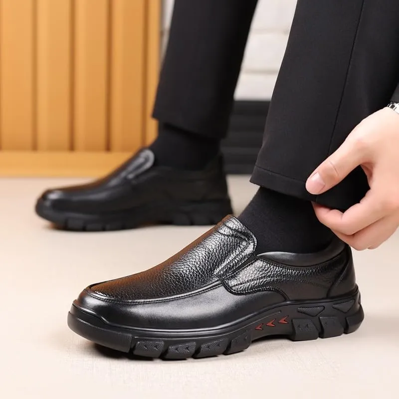 Men's Comfortable Relaxed Fit Lightweight Breathable Arch Support Cushioned Walking Shoes Business Casual Slip On Loafers Orthopedic Dress Shoes Comfort Fashion Driving Shoes Work Flats for Male