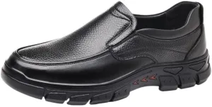 Men's Comfortable Relaxed Fit Lightweight Breathable Arch Support Cushioned Walking Shoes Business Casual Slip On Loafers Orthopedic Dress Shoes Comfort Fashion Driving Shoes Work Flats for Male
