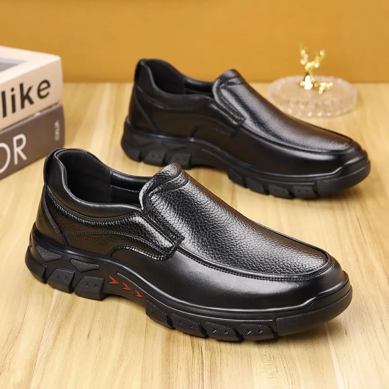 Men's Comfortable Relaxed Fit Lightweight Breathable Arch Support Cushioned Walking Shoes Business Casual Slip On Loafers Orthopedic Dress Shoes Comfort Fashion Driving Shoes Work Flats for Male