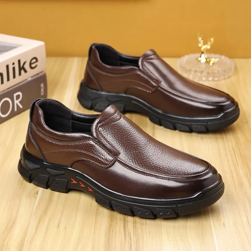 Men's Comfortable Relaxed Fit Lightweight Breathable Arch Support Cushioned Walking Shoes Business Casual Slip On Loafers Orthopedic Dress Shoes Comfort Fashion Driving Shoes Work Flats for Male