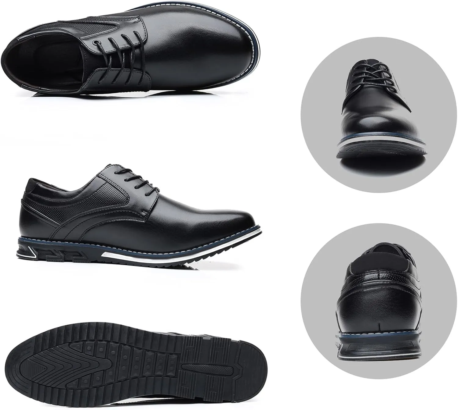 Men’s Dress Shoes Casual Business Oxford Derby Orthopedic Leather Shoes Comfortable Walking Shoes Office Loafers Work Flats Men's Shoes