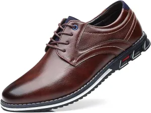 Men’s Dress Shoes Casual Business Oxford Derby Orthopedic Leather Shoes Comfortable Walking Shoes Office Loafers Work Flats Men's Shoes