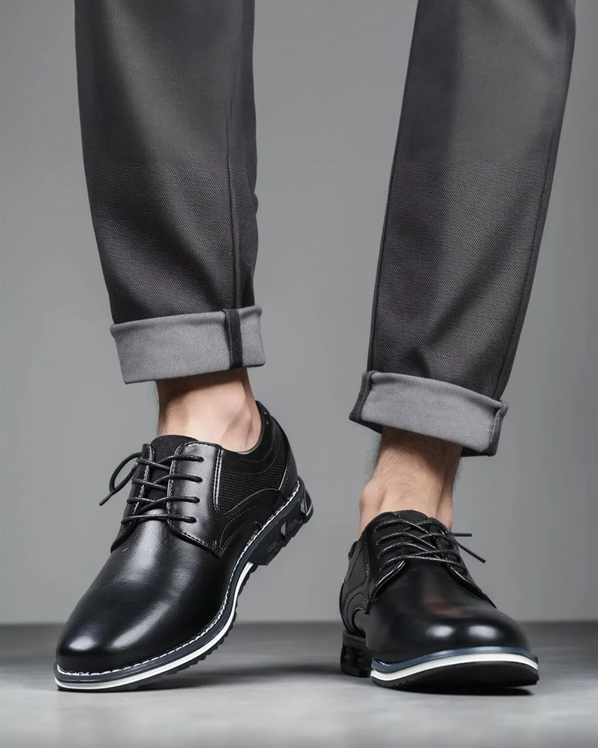 Men’s Dress Shoes Casual Business Oxford Derby Orthopedic Leather Shoes Comfortable Walking Shoes Office Loafers Work Flats Men's Shoes