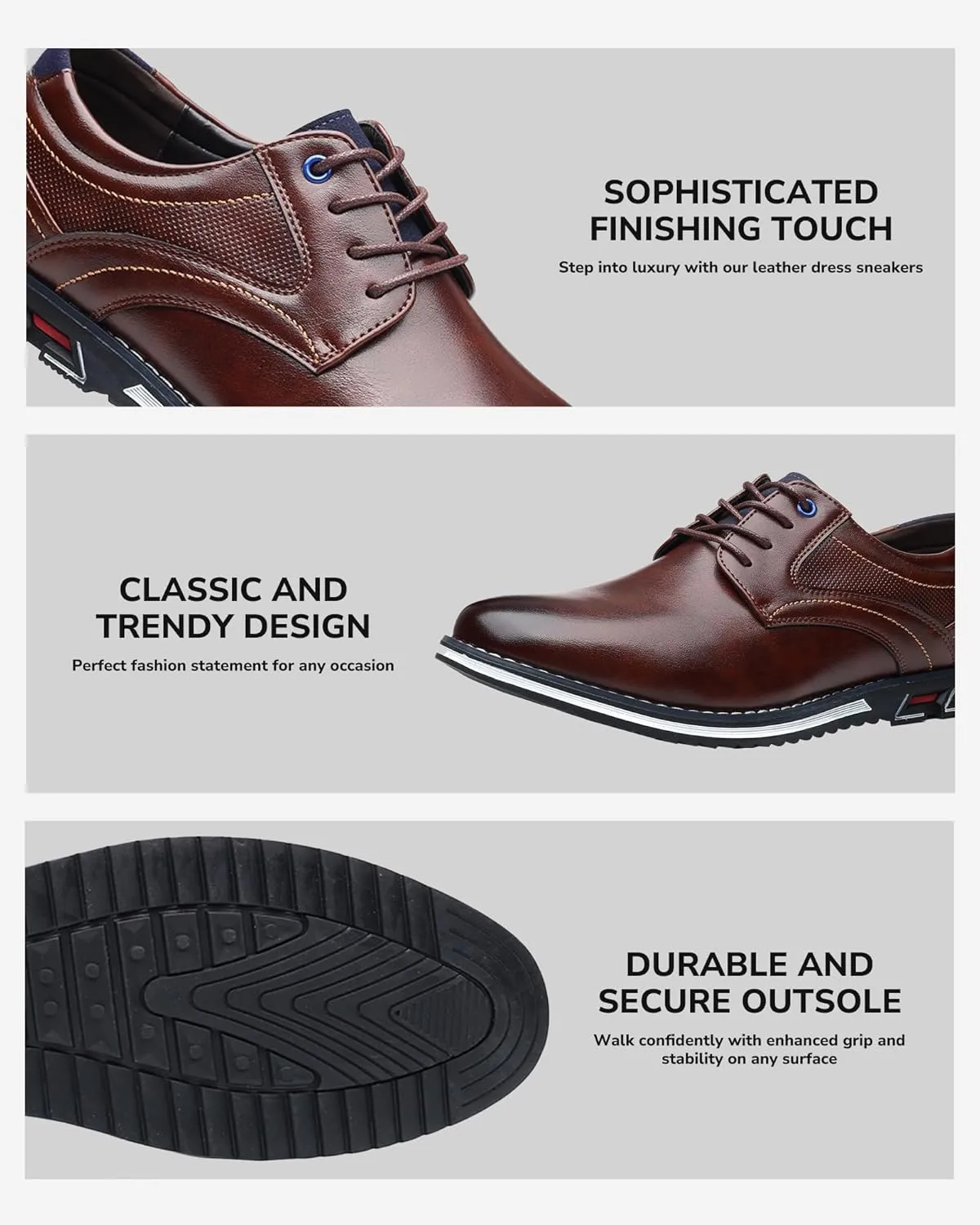 Men’s Dress Shoes Casual Business Oxford Derby Orthopedic Leather Shoes Comfortable Walking Shoes Office Loafers Work Flats Men's Shoes