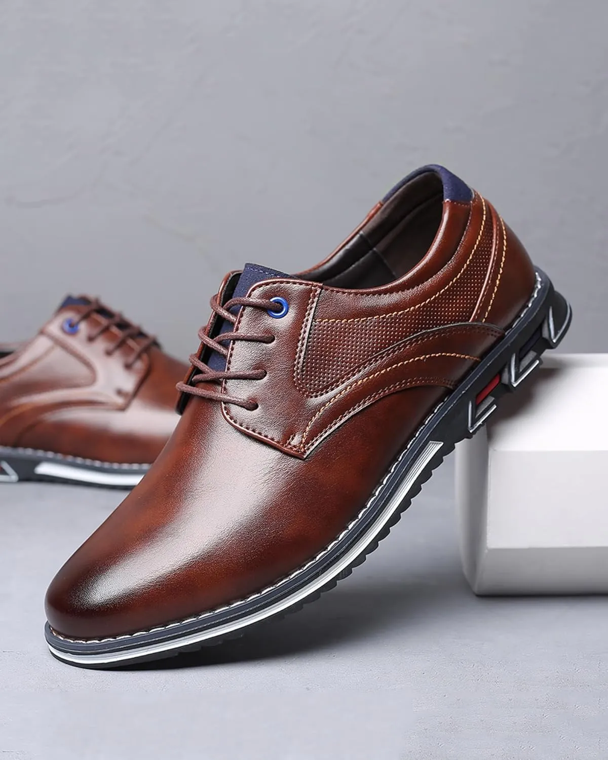 Men’s Dress Shoes Casual Business Oxford Derby Orthopedic Leather Shoes Comfortable Walking Shoes Office Loafers Work Flats Men's Shoes