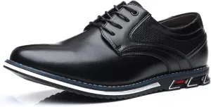 Mens Dress Shoes Pointed-Toe Lace-Up Orthopedic Oxfords Shoes Walking Flat Sneakers Work Office Loafers Driving Shoes