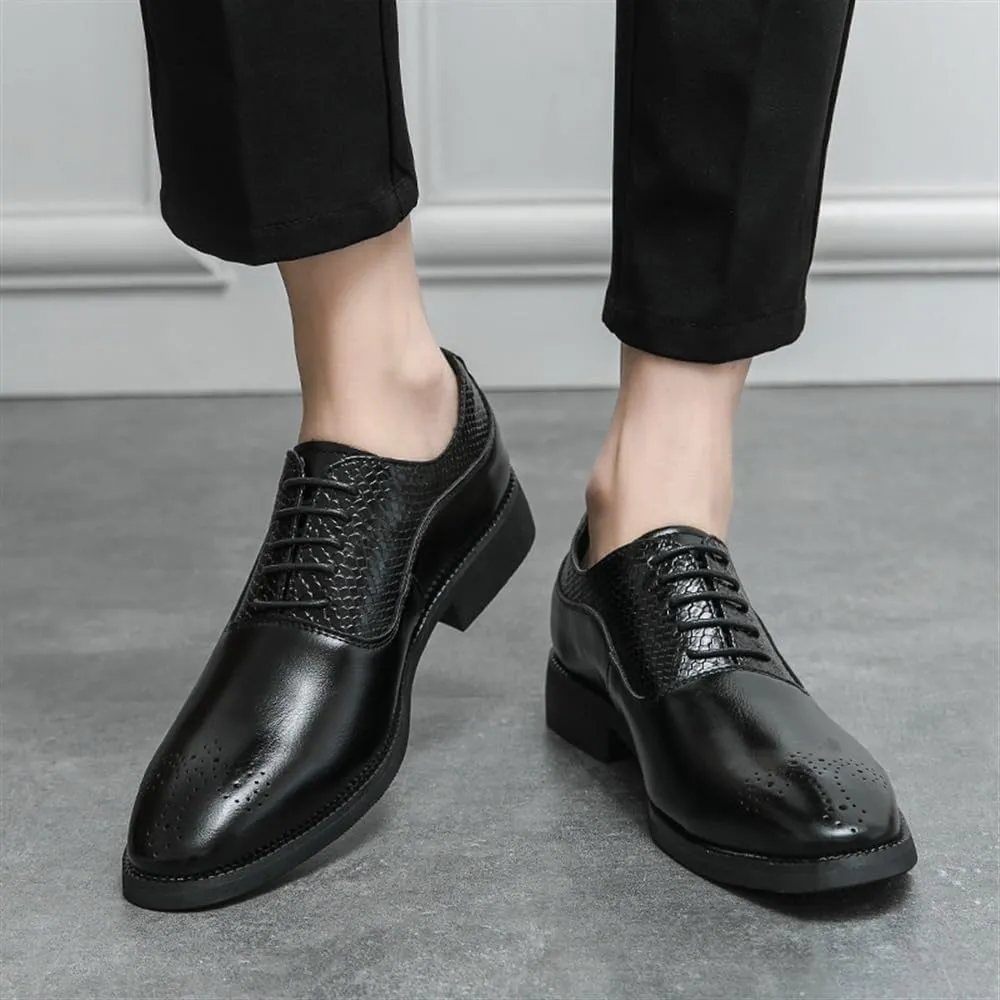 Men's Lace Up Dress Shoes Casual Business Oxford New Orthopedic Leather Shoes Comfortable Walking Shoes Office Loafers Work Flats