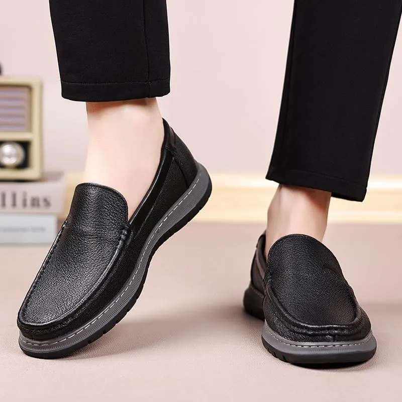 Mens Shoes Walking Shoes Men's Comfortable Relaxed Fit Lightweight Breathable Arch Support Cushioned Walking Shoes Business Casual Slip On Loafers Orthopedic Dress Shoes Comfort Fashion Driving Shoes