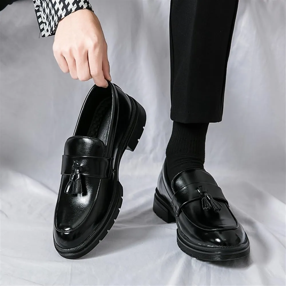 Men's Slip-On Dress Shoes Casual Business Oxford New Orthopedic Leather Shoes Comfortable Walking Shoes Office Loafers Work Flats