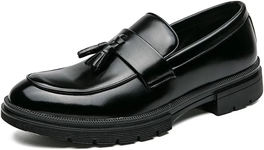 Men's Slip-On Dress Shoes Casual Business Oxford New Orthopedic Leather Shoes Comfortable Walking Shoes Office Loafers Work Flats