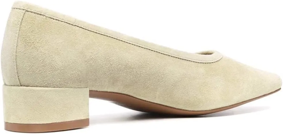 MOOMMO Comfortable Low Chunky Heel Pumps Women Square Closed Toe Slip On Suede Loafers 1.5 Inch Block Heels Pull On Office Work Penny Loafer Shoes for Ladies Dressy Comfort Elegant Spring 4-11 M US