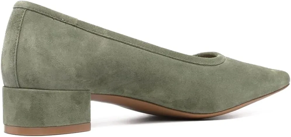 MOOMMO Comfortable Low Chunky Heel Pumps Women Square Closed Toe Slip On Suede Loafers 1.5 Inch Block Heels Pull On Office Work Penny Loafer Shoes for Ladies Dressy Comfort Elegant Spring 4-11 M US