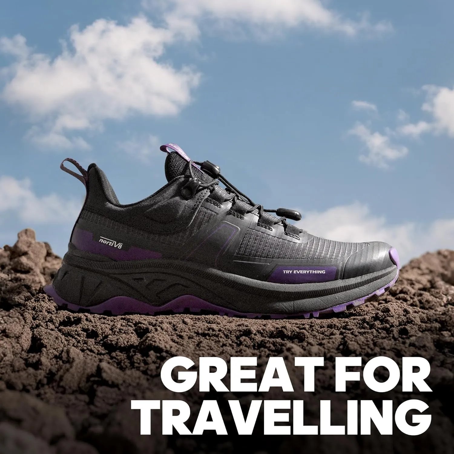 NORTIV 8 Women's Lightweight Hiking Shoes Quick Laces Outdoors Sneakers