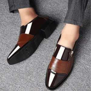 Oxford Shoes for Men Slip-On Leather New Orthopedic Men's Shoes Comfort Business Casual Style Office Loafers Flat