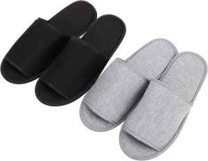 PENINSULA LOVE Portable Travel Slippers Open Toe Spa Slippers Foldable Travel Shoes Non-Slip Sandals with Bag Guest Indoor House Shoes for Men Women