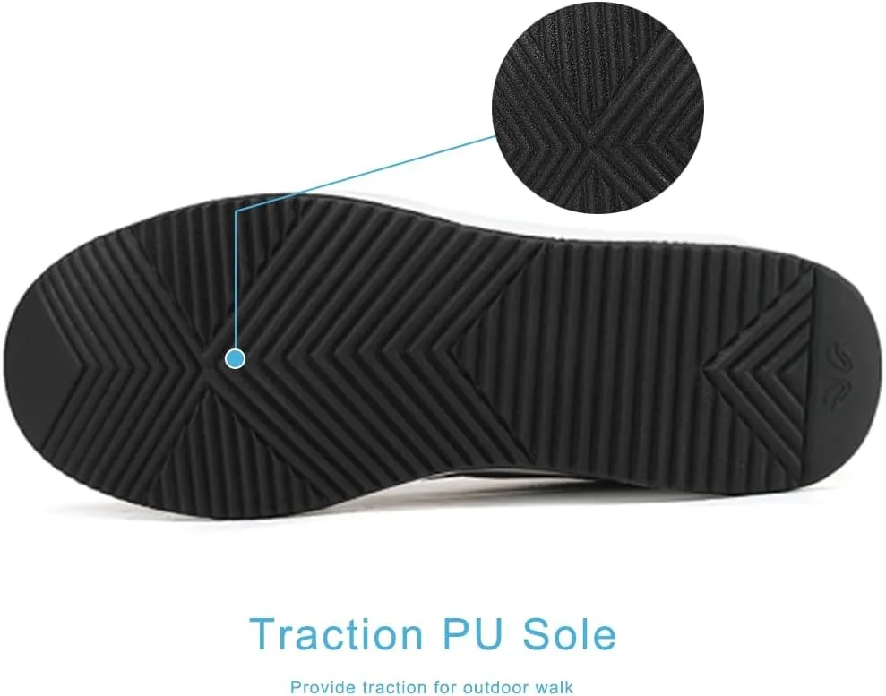 RUIDENG Platform Sneakers for Women Walking All Day | Slip Resistant Work Shoes for Women Comfortable | 2 Inch Thick Wedge Rocker Bottom