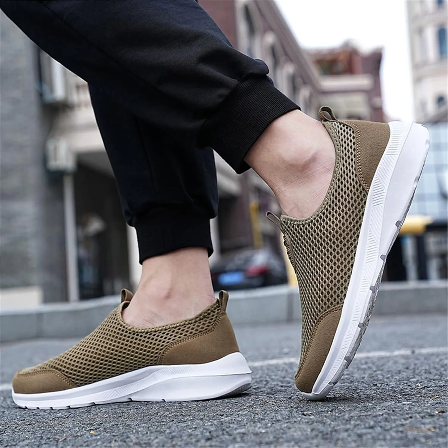 SBGMoSJ Walking Sneakers for Women Wide Width Women Slip On Sneakers Memory Foam Black Shoes Women Casual Slip On Casual Sneakers for Women 2023 Black Slip On Tennis Shoes Ladies