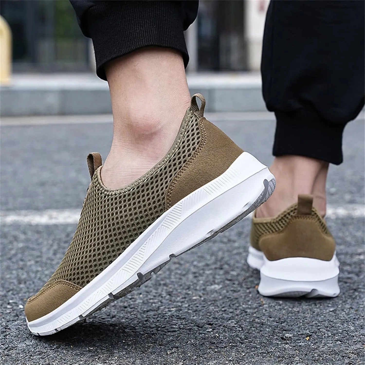 SBGMoSJ Walking Sneakers for Women Wide Width Women Slip On Sneakers Memory Foam Black Shoes Women Casual Slip On Casual Sneakers for Women 2023 Black Slip On Tennis Shoes Ladies