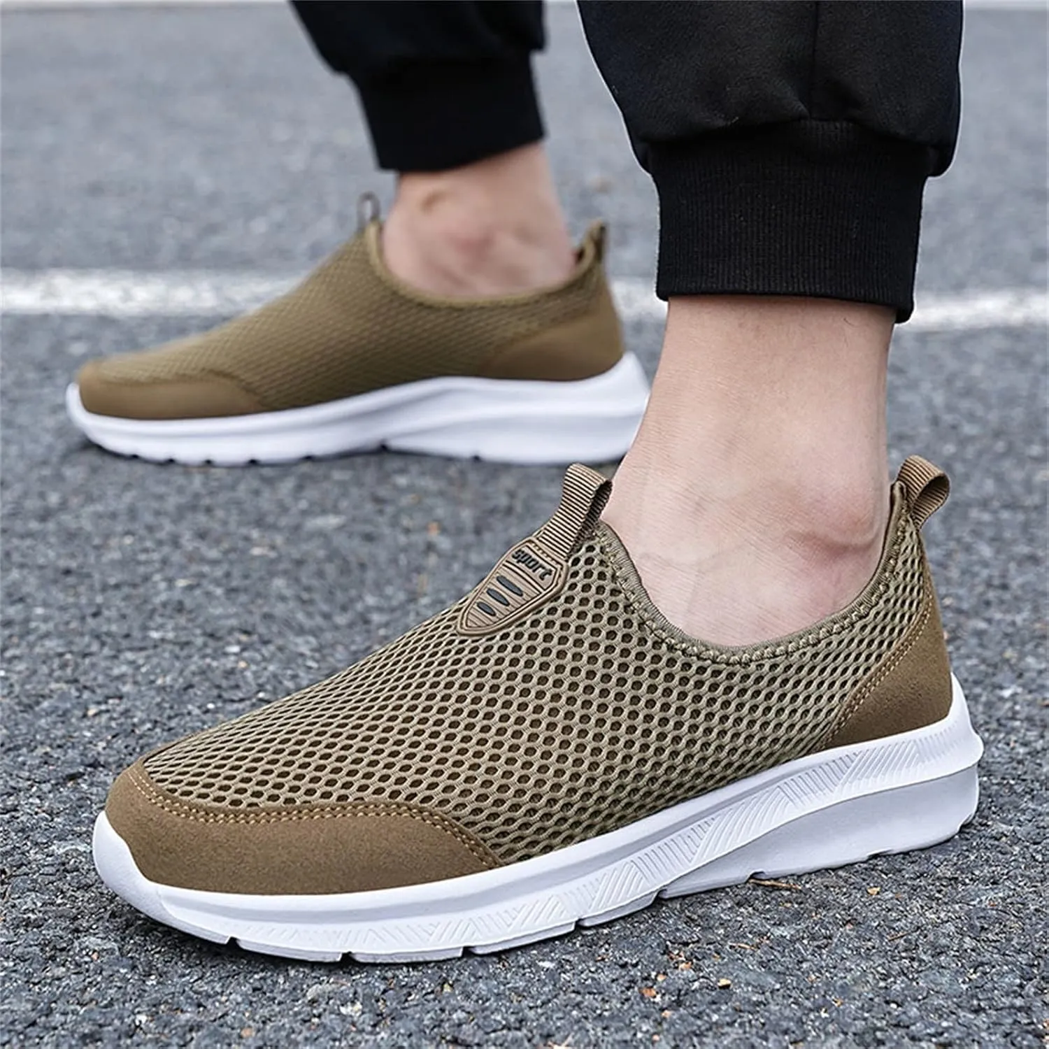 SBGMoSJ Walking Sneakers for Women Wide Width Women Slip On Sneakers Memory Foam Black Shoes Women Casual Slip On Casual Sneakers for Women 2023 Black Slip On Tennis Shoes Ladies