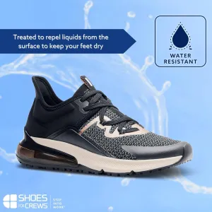Shoes for Crews Brakly, Men's, Women's, Unisex Slip Resistant Work Shoes, Water Resistant Sneakers, Black or Black/Red
