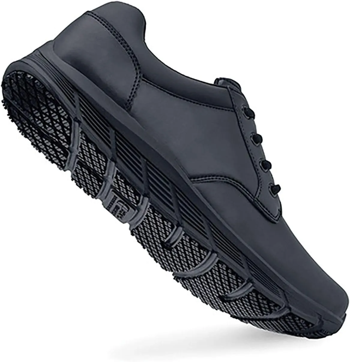 Shoes for Crews Saloon II, Men's Slip Resistant Work Shoes, Water Resistant, Black