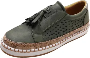 Sneakers for Women, Women Round Toe Canvas Flats Shoes Slip On Shoes Casual Sport Shoes Walkings Shoes Office Loafers