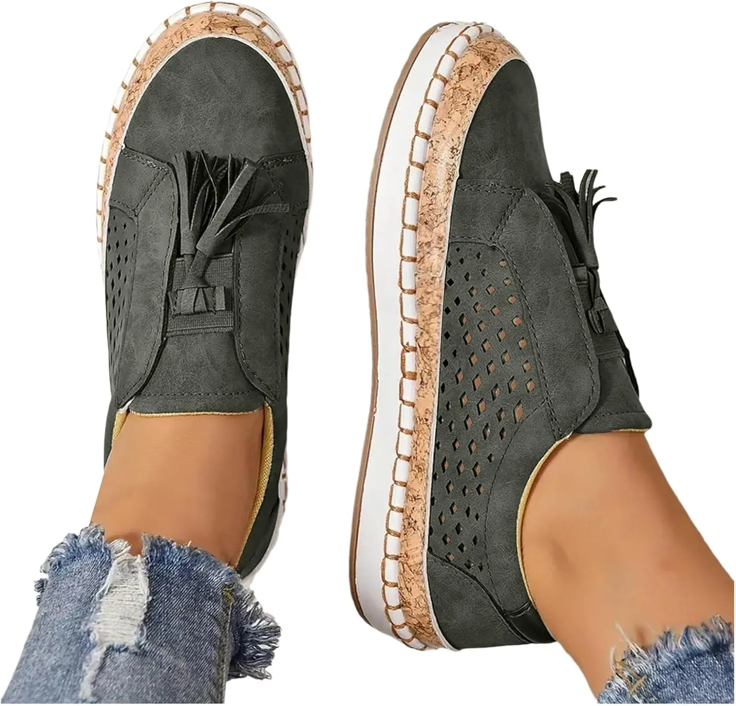 Sneakers for Women, Women Round Toe Canvas Flats Shoes Slip On Shoes Casual Sport Shoes Walkings Shoes Office Loafers