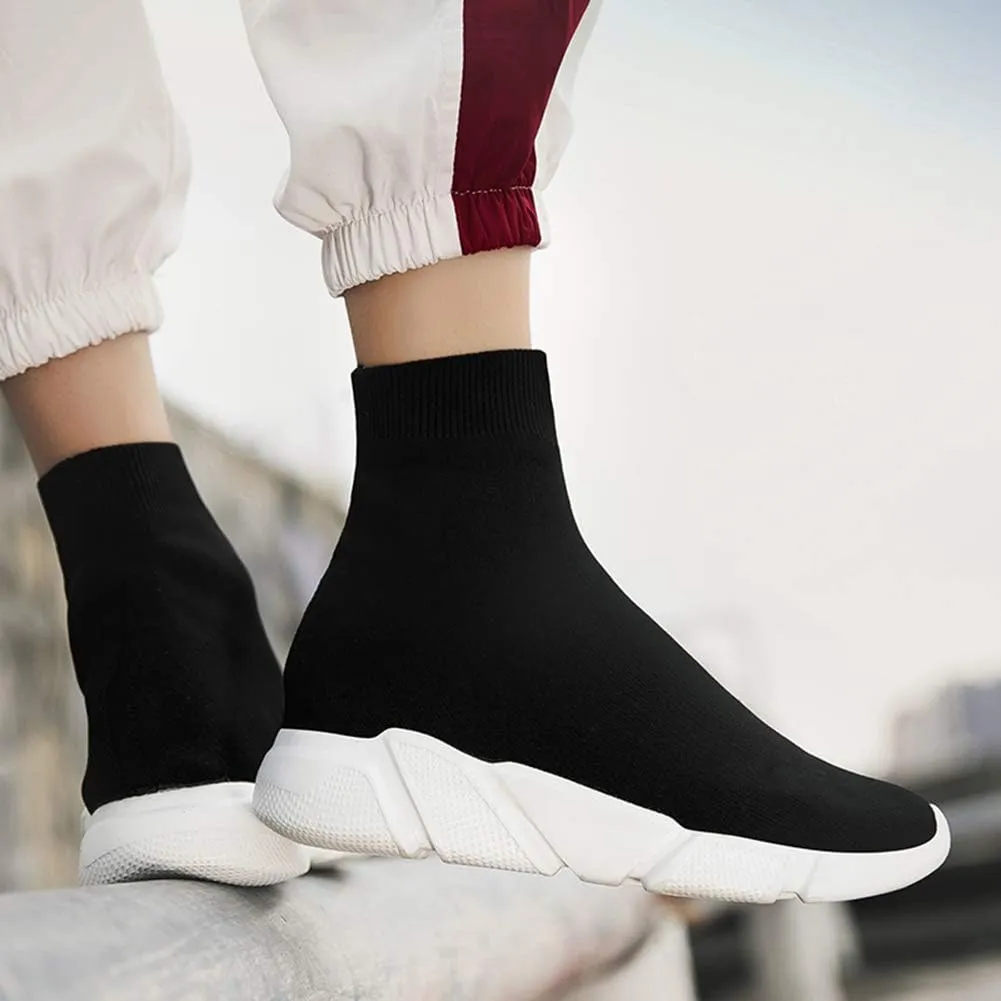 SUNROLAN Fashion Lightweight Sock Sneakers for Women Athletic Running Shoes Breathable Walking Shoes