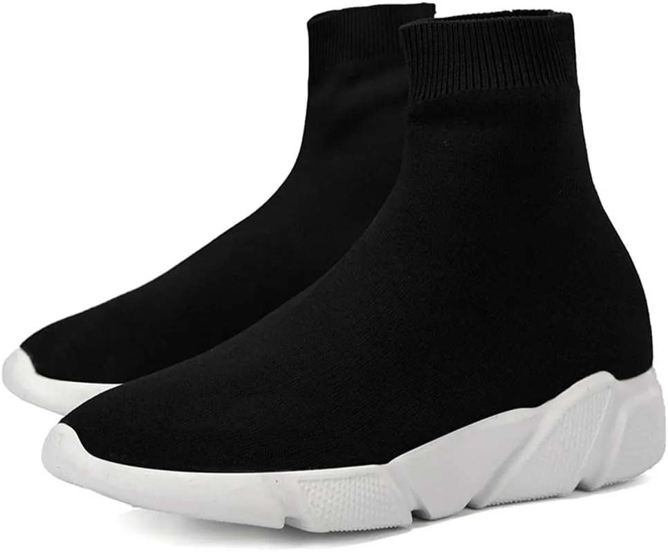 SUNROLAN Fashion Lightweight Sock Sneakers for Women Athletic Running Shoes Breathable Walking Shoes