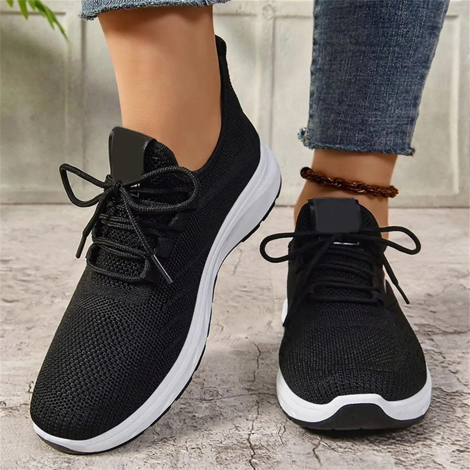 Trainers Women Running Gym Shoes Sports Training Walking Sneakers Ladies Breathable Lightweight Casual Trainers