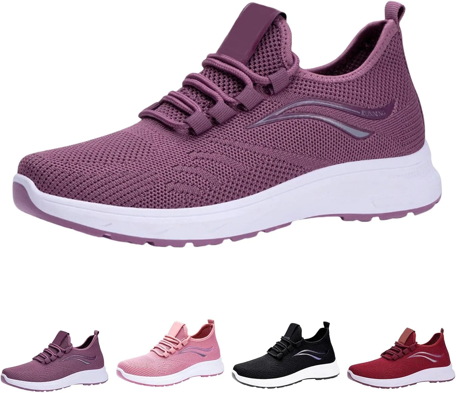 Trainers Women Running Gym Shoes Sports Training Walking Sneakers Ladies Breathable Lightweight Casual Trainers