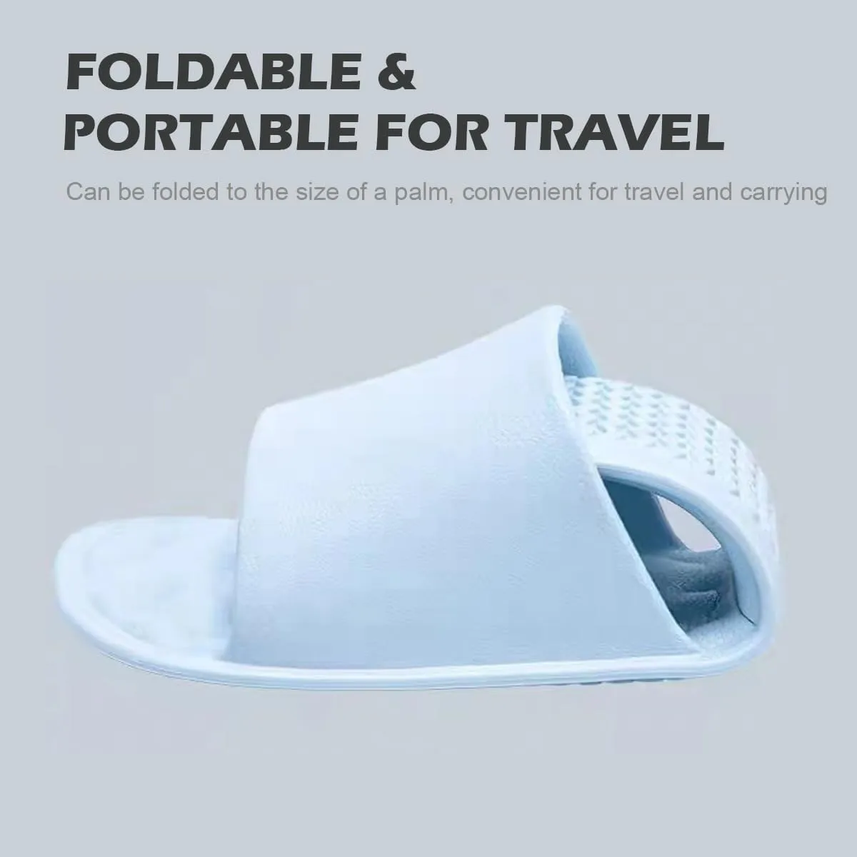 Travel Slippers for Women and Men, Portable Foldable Slippers with Storage Bag, Soft Comfy Non-Slip Quick Dry House Bathroom Shower Shoes Spa Gym Swimming Beach Sandals