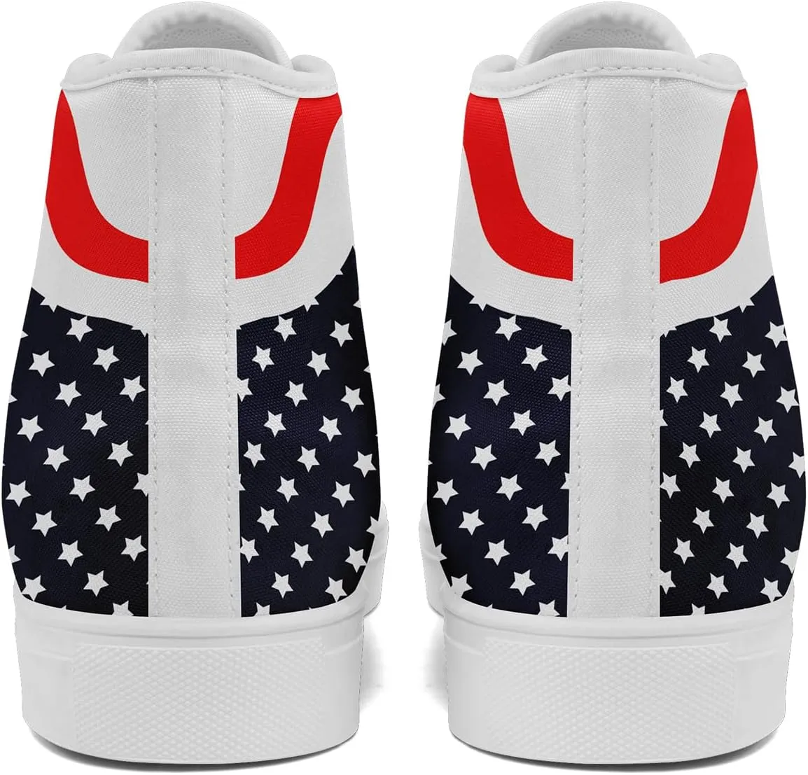 Unisex Flag High Tops Canvas Sneaker Lace Up Casual Trainers Tennis Walking Shoes