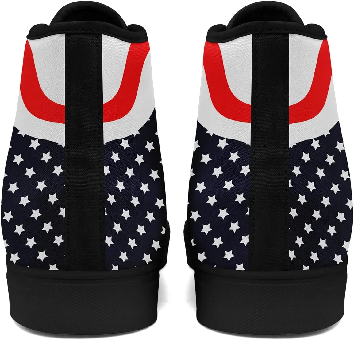 Unisex Flag High Tops Canvas Sneaker Lace Up Casual Trainers Tennis Walking Shoes