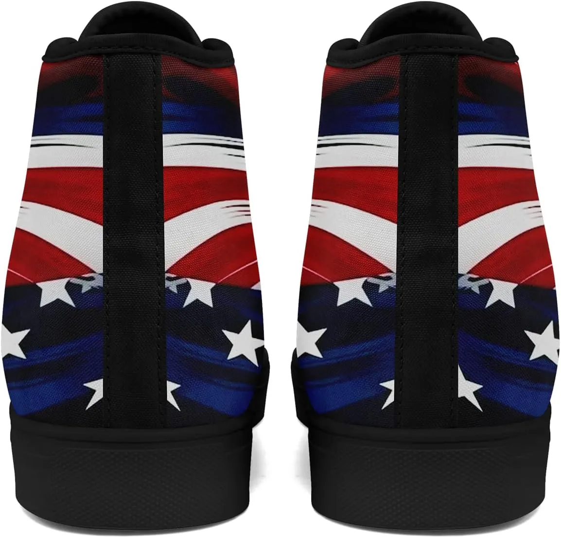 Unisex Flag High Tops Canvas Sneaker Lace Up Casual Trainers Tennis Walking Shoes