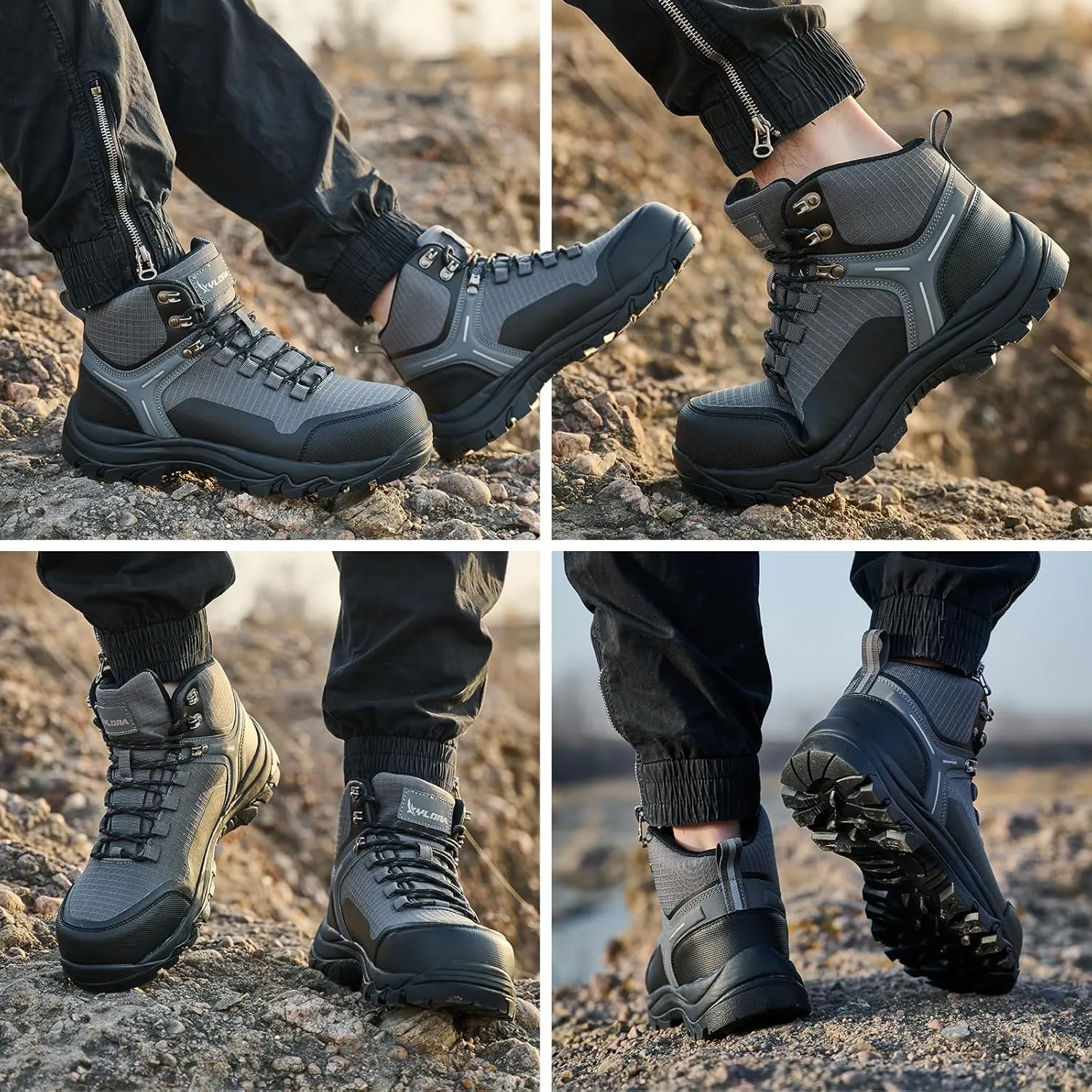 Waterproof Steel Toe Boots for Men Wide Width Slip Resistant Work Shoes Lightweight Non Slip Safety Sneakers Construction Composite Toe Working Footwear
