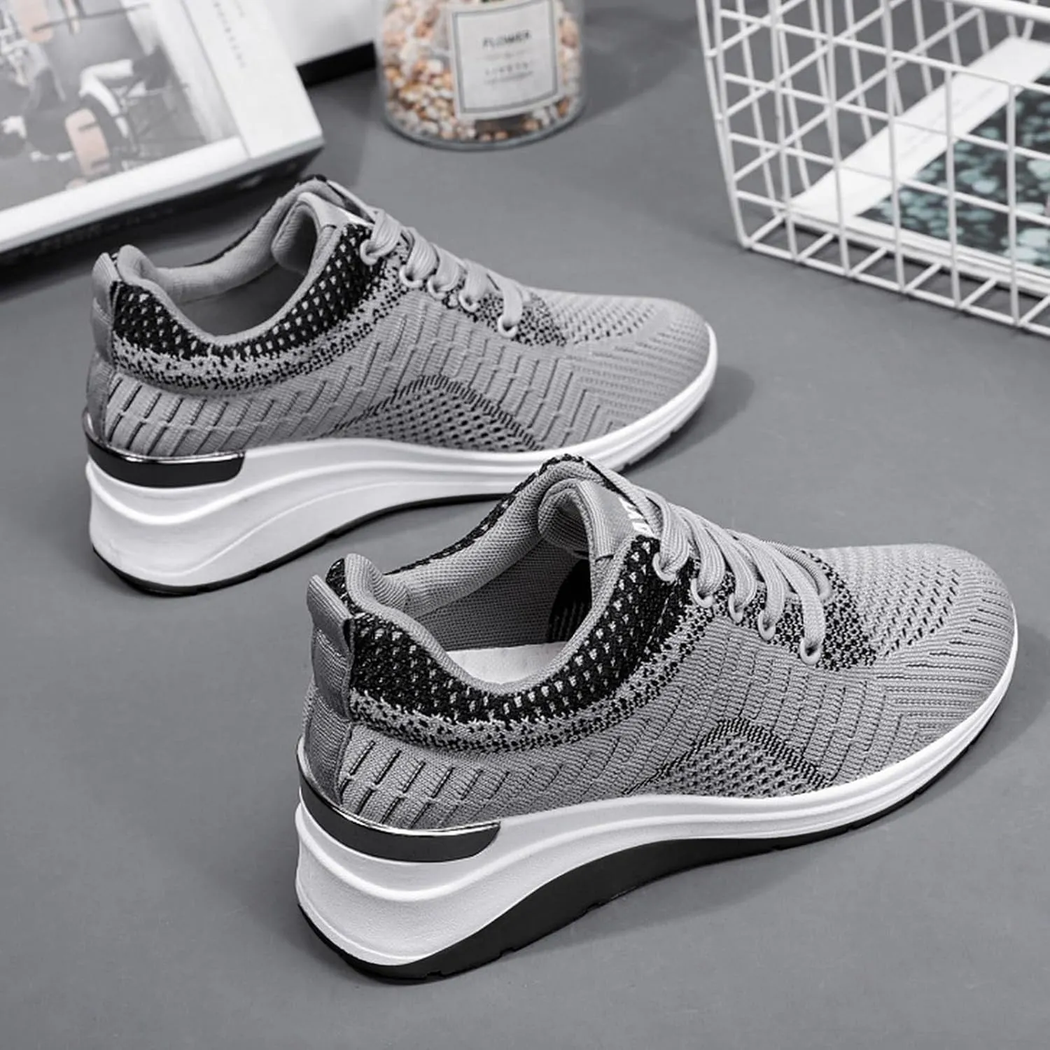 Women Running Shoes Mesh Athletic Sport Sneakers Gym Tennis Casual Walking Casual Trainers