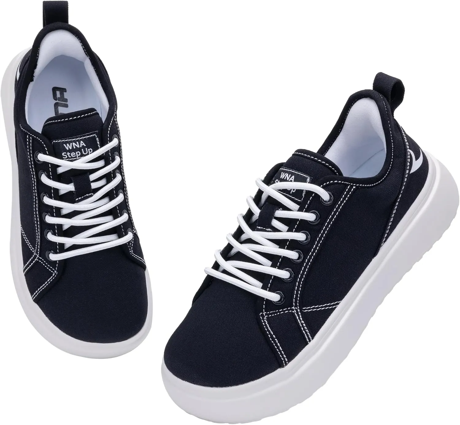 Women Wide Toe Sneakers Lightweight Walking Shoes Canvas Comfortable Loafers
