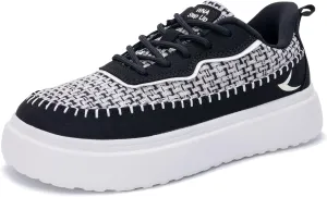 Women Wide Toe Sneakers Lightweight Walking Shoes Canvas Comfortable Loafers
