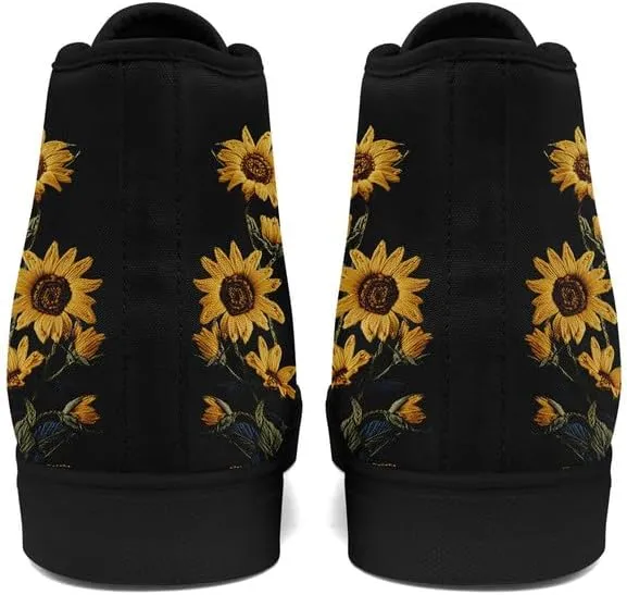 Womens Canvas Shoes High Top Sneakers Lace up Casual Trainers Plimsoles Flat Shoes
