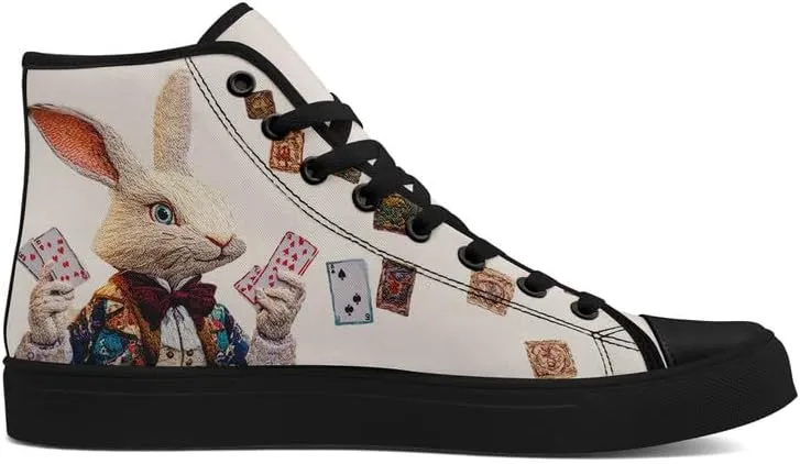 Womens Canvas Shoes High Top Sneakers Lace up Casual Trainers Plimsoles Flat Shoes