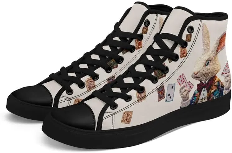 Womens Canvas Shoes High Top Sneakers Lace up Casual Trainers Plimsoles Flat Shoes