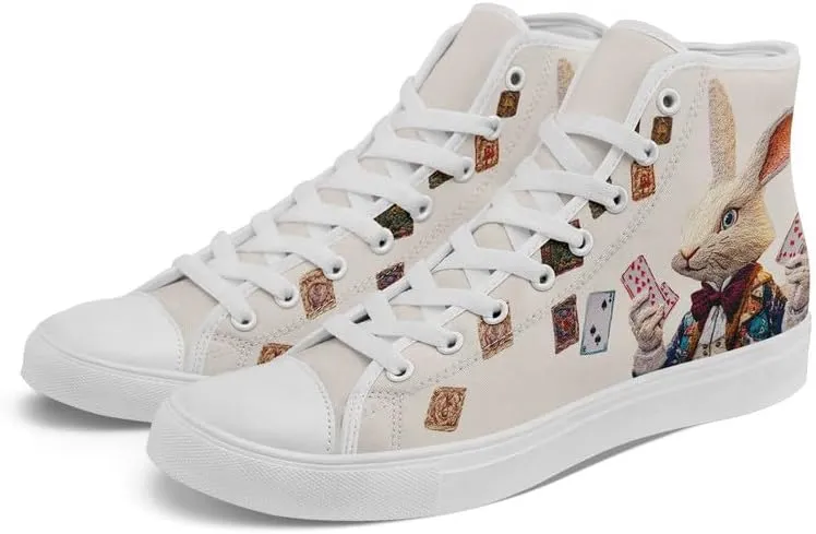 Womens Canvas Shoes High Top Sneakers Lace up Casual Trainers Plimsoles Flat Shoes
