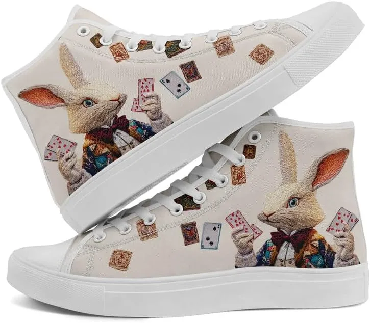 Womens Canvas Shoes High Top Sneakers Lace up Casual Trainers Plimsoles Flat Shoes
