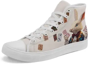 Womens Canvas Shoes High Top Sneakers Lace up Casual Trainers Plimsoles Flat Shoes