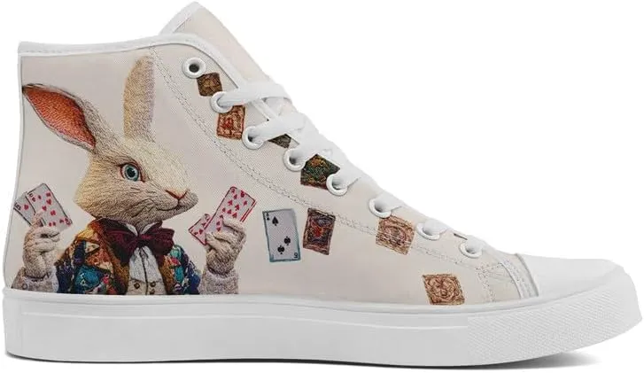 Womens Canvas Shoes High Top Sneakers Lace up Casual Trainers Plimsoles Flat Shoes