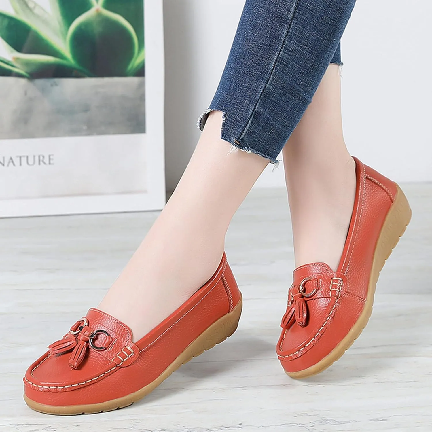 Womens Flats Shoes Comfortable Loafers Walking Shoes Slip On Work Shoes Comfort Work Shoes Dressy Office Shoes
