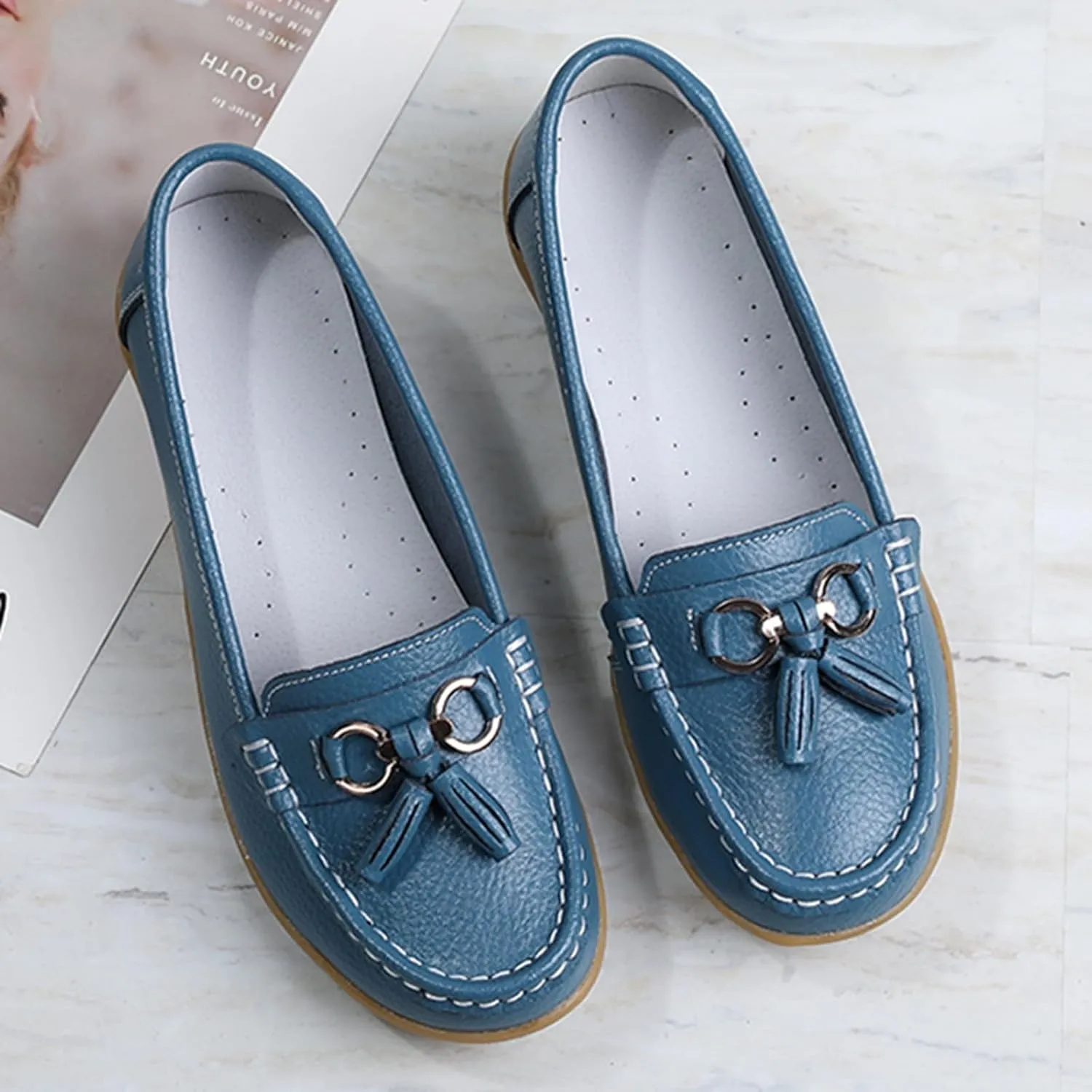 Womens Flats Shoes Comfortable Loafers Walking Shoes Slip On Work Shoes Comfort Work Shoes Dressy Office Shoes