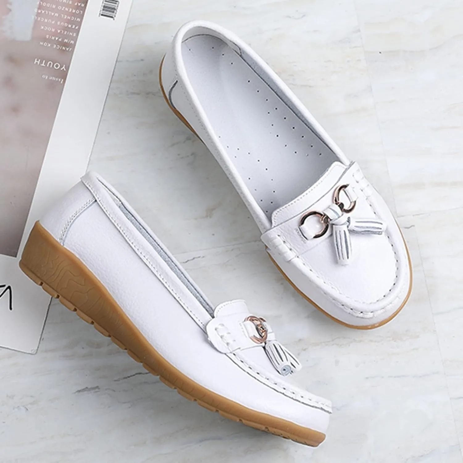 Womens Flats Shoes Comfortable Loafers Walking Shoes Slip On Work Shoes Comfort Work Shoes Dressy Office Shoes